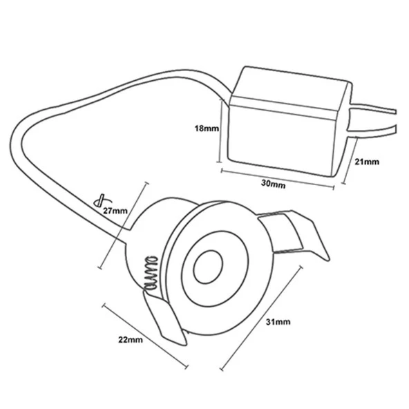 Cata CT-5270 1,5W Yıldız Spot Armatür Aydınlatma Satin Kasa 3200K Günışığı - 3