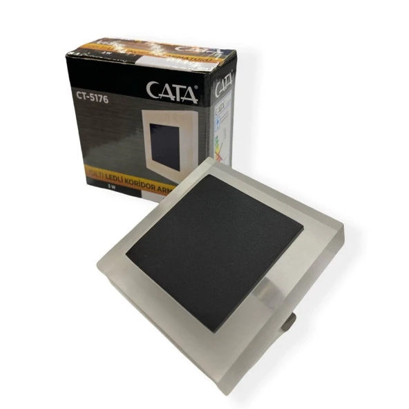 Cata Ct-5176 3W Koridor Led Armatür 6400K Cam Beyaz