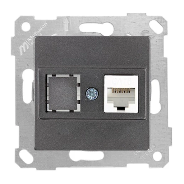 Mutlusan Rita Füme Mekanizma + Tuş Data Prizi 1xRj45 (Cat6)