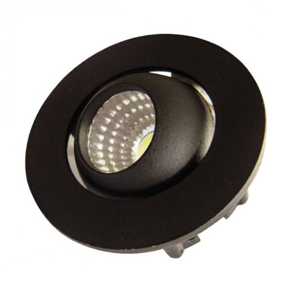 Ack AH06-00301 3W Led Spot Armatür Siyah Kasa 3000K Günışığı