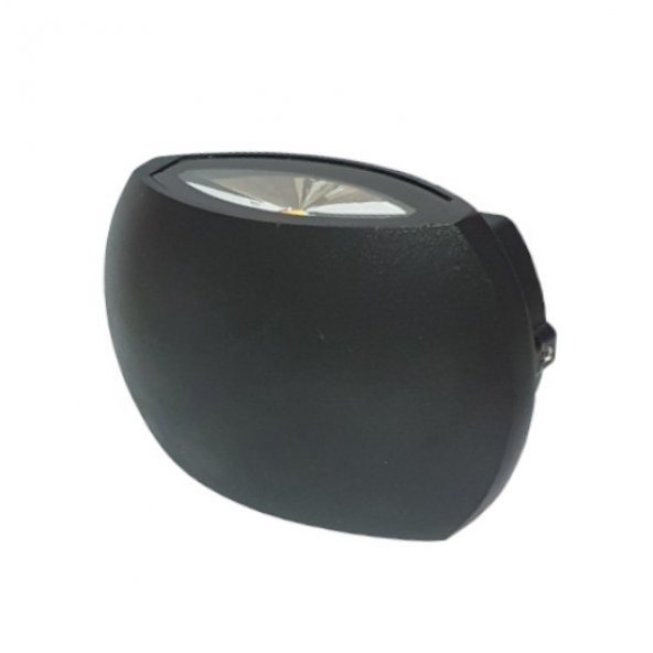 Ack AH07-07901 6W Dekoratif Led Aplik Siyah Kasa IP54 Günışığı - 2