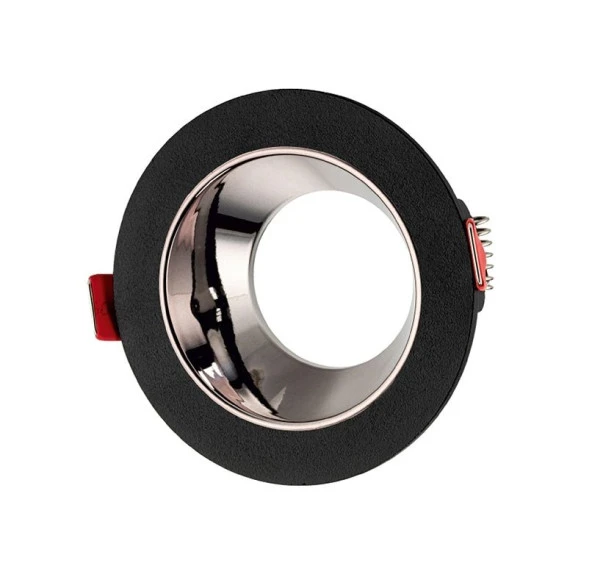 Maxled Sıva Altı GU-10 Duylu Siyah Platin Yuvarlak Dekoratif Spot Kasa MX-2004