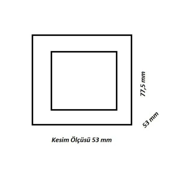 ACK AH07-00934 0.7W Kare Led Merdiven ve Duvar Armatürü  6500K Beyaz - 2