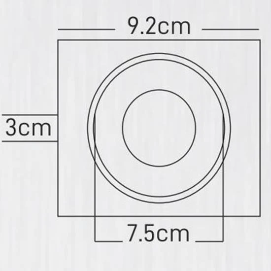 Maxled Sıva Altı GU-10 Duylu Siyah Platin Dekoratif Spot Kasa MX-2016 - Resim 2
