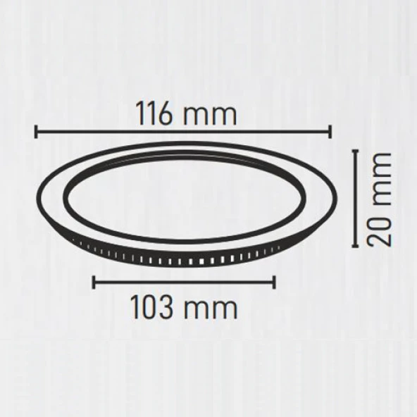 Maxled 6W Yuvarlak Sıva Altı Led Panel 6500K Beyaz - Resim 3