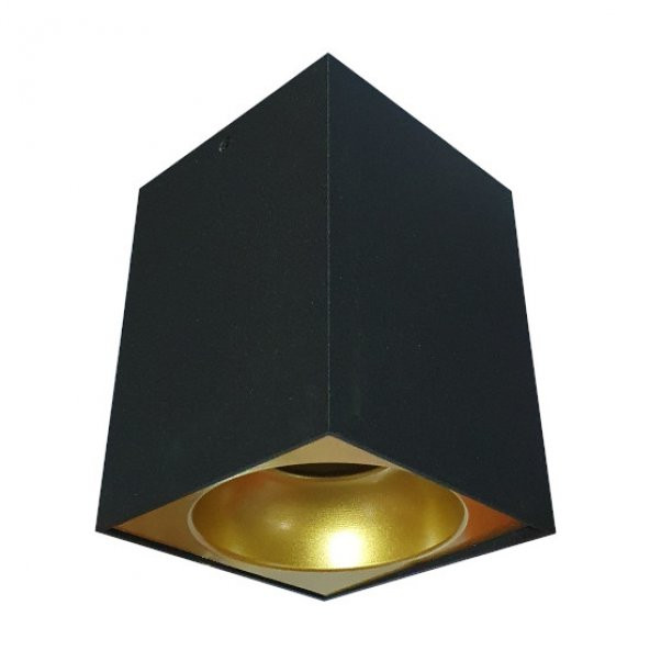 Ack AH12-03571 Gu10 Siyah Kasa Orange Reflektör Sıva Üstü Armatür Ampulsüz