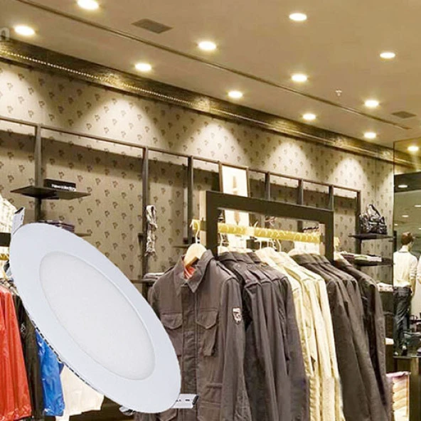 Ack AP01-00610 6W Yuvarlak Sıva Altı Led Panel 4000K Ilık Beyaz - Resim 4