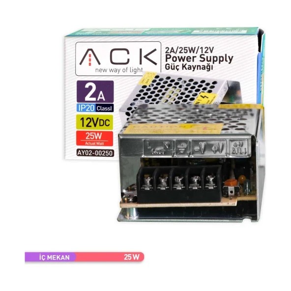Ack AY02-00250 24W 2A İnce Tip Led Trafosu - 6