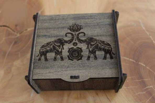 Değerli Taş - Pandül & Takı Saklama Kutusu Orta Boy Şans Filleri