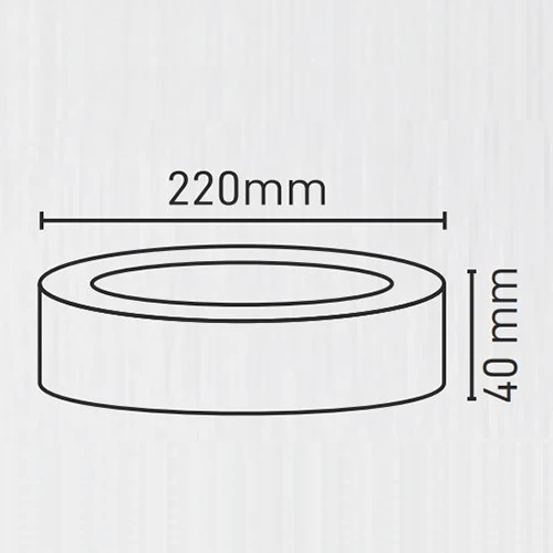 Maxled 18W Yuvarlak Sıva Üstü Led Panel 6500K Beyaz - Resim 3