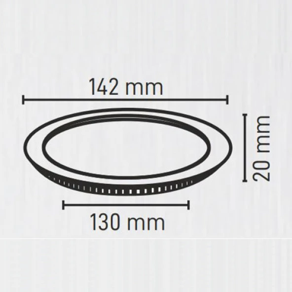 Maxled 9W Yuvarlak Sıva Altı Led Panel 3000K Günışığı - Resim 3