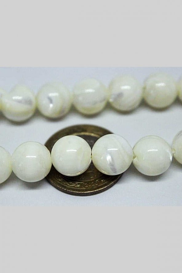 Sedef Taşı 12mm/2 adet (Beyaz)