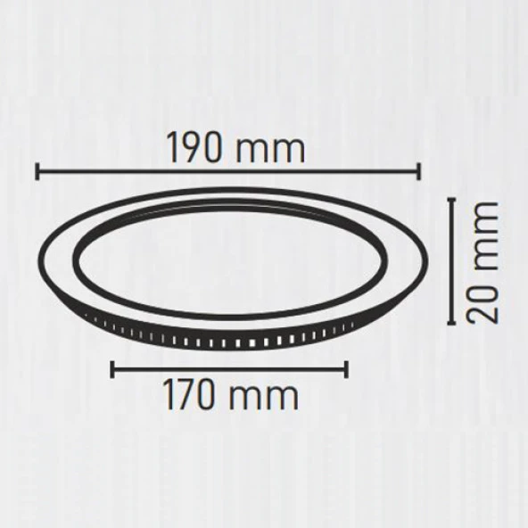 Maxled 15W Yuvarlak Sıva Altı Led Panel 6500K Beyaz - Resim 3