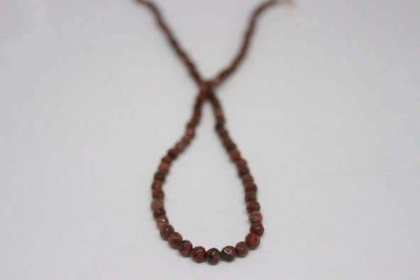 Jasper Taşı Faset Kesim YARIM Dizi 4mm (9853) (18cm uzunluğundadır) ürün görseli