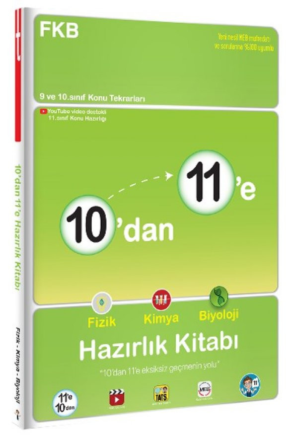 10dan 11e Fizik Kimya Biyoloji Hazırlık Kitabı - Tonguç Yayınları