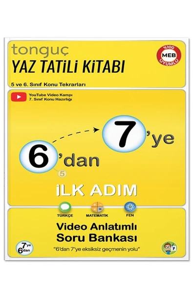 6dan 7ye Hazırlık Kitabı - 5. ve 6. Sınıf Konu Tekrarları - Tonguç Yayınları