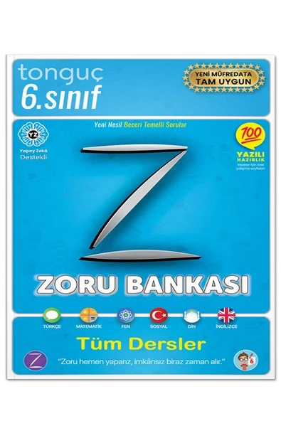 6. Sınıf Zoru Bankası Tüm Dersler Soru Bankası - Tonguç Yayınları - 2