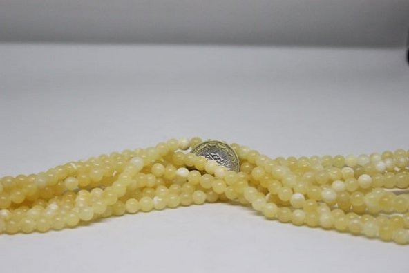 Kalsit Taşı YARIM Dizi 6mm (18cm uzunluğundadır) - Resim 3