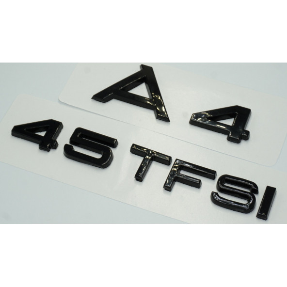 Audi A4 45 TFSi Parlak Siyah ABS 3M 3D Bagaj Yazı Logo Orjinal Ürün - 2