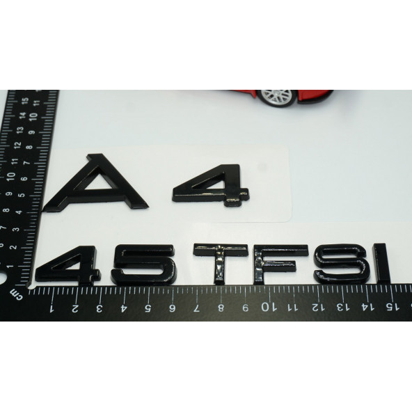 Audi A4 45 TFSi Parlak Siyah ABS 3M 3D Bagaj Yazı Logo Orjinal Ürün - 3