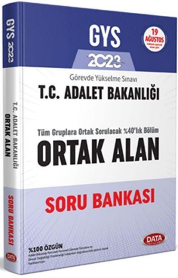 2023 Adalet Bakanlığı Ortak Alan Soru Bankası Data Yayınları