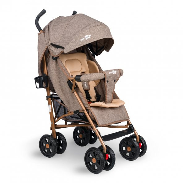 Comfymax Tam Yatar Baston Bebek Arabası - Wood Brown