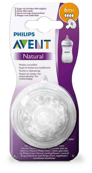 Philips Avent Natural Biberon Emziği +6 Ay 2li