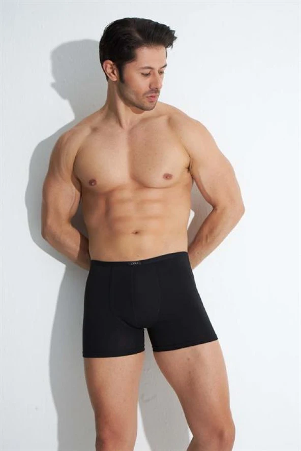 3'lü Paket Siyah Erkek Modal Boxer İnce Bel Lastikli - 5