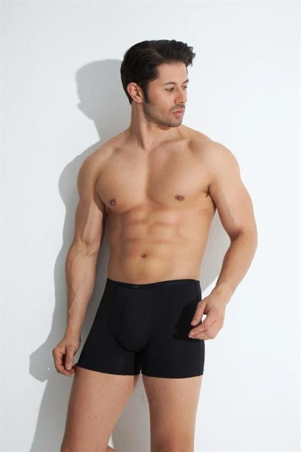3'lü Paket Siyah Erkek Modal Boxer İnce Bel Lastikli - 7