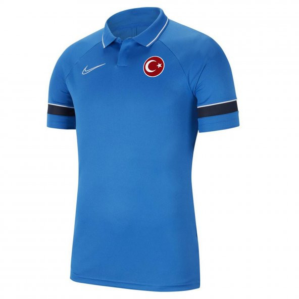 Nike Acd21 Erkek Milli Takım Baskılı Polo Tişört CW6104 Mavi
