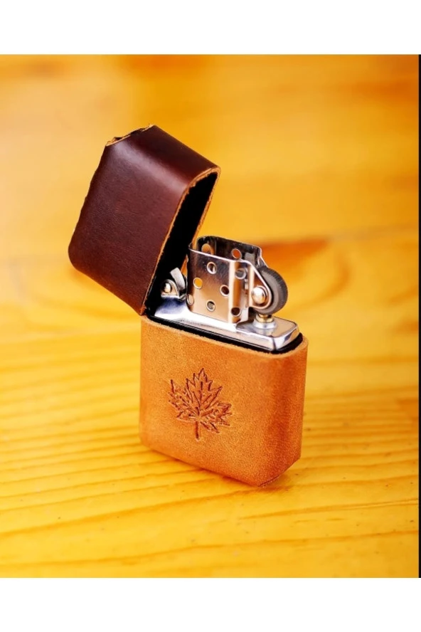 ( Kılıf ) El Yapımı Deri Zippo Çakmak Kılıfı