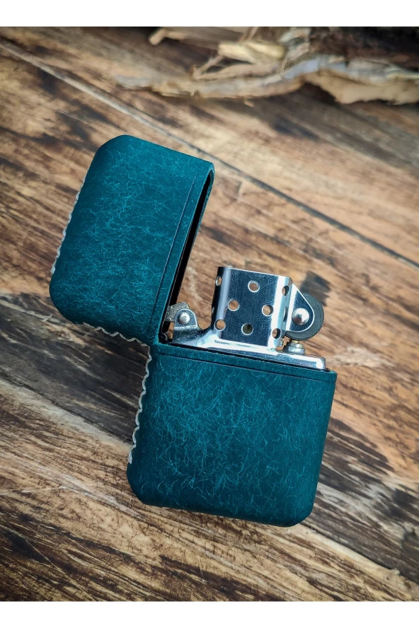 (KILIF) Italyan Derisi Pueblo El Yapımı Deri Zippo Çakmak Kılıf - 2