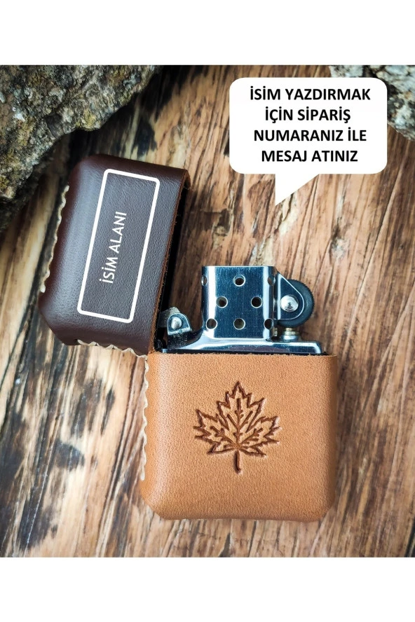 ( Kılıf ) El Yapımı Deri Zippo Çakmak Kılıfı - 2