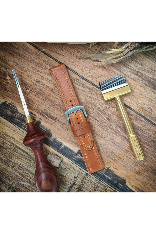 El Yapımı Deri Saat Kordonu - 3