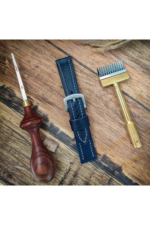 El Yapımı Deri Saat Kordonu - 3