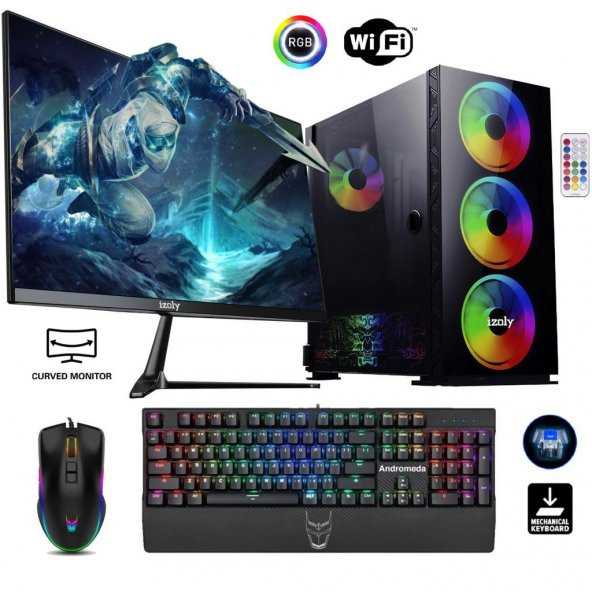 İzoly Scroll X i5-10400F 32GB 256GB M.2 NVMe RTX 3060 12GB 24" Oyuncu Masaüstü Bilgisayarı