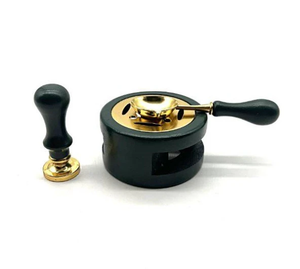 Davetiye Mum Mühürü Uygulama Seti Çim Yeşili Renk 455 Çelenk - Resim 8