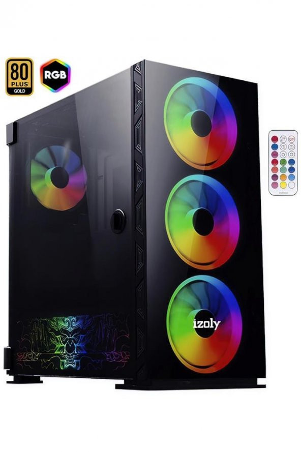 İzoly Huge X i3-10100F 8GB 512GB M.2 NVMe RTX 3060 12GB 24" Oyuncu Masaüstü Bilgisayarı - Resim 2