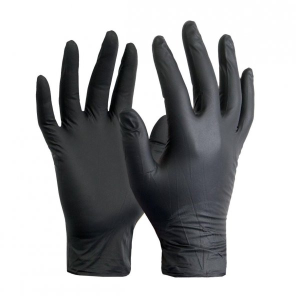 Dolphin Tek Kullanımlık Lateks Siyah Pudrasız Nitril Muayne Eldiveni Small Boy - 100'lü 20 Paket - 3
