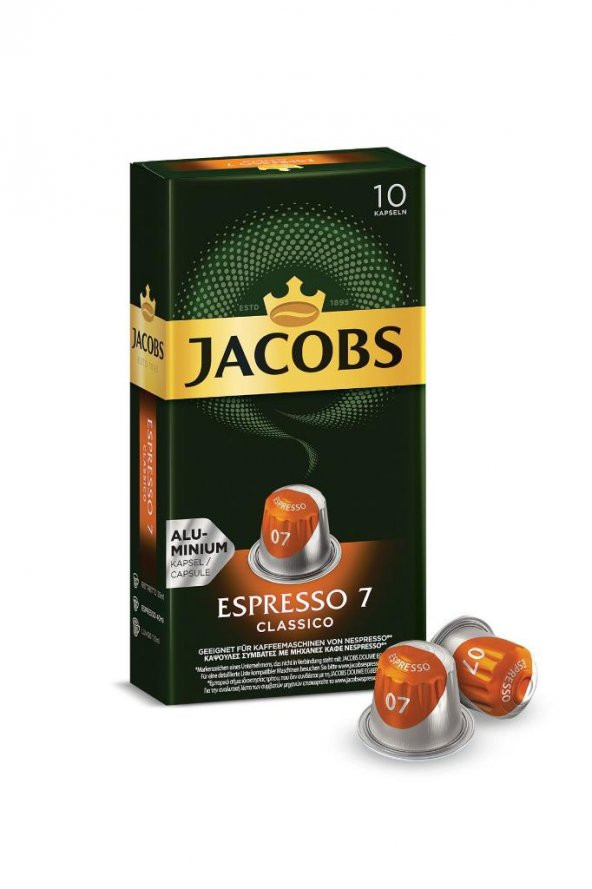 Jacops Kahve Kapsül Espresso 7 Classico 10 Kapsül