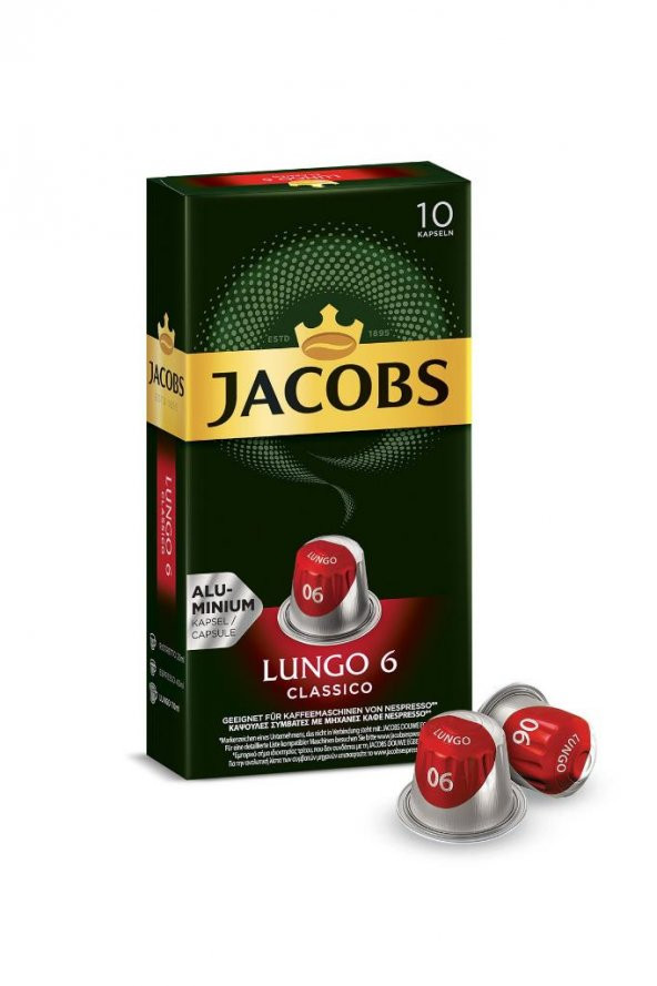 Jacops Kapsül Kahve Lungo 6 Classic 10 kapsül