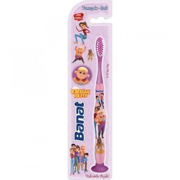 Banat Rafadan Tayfa Vantuzlu Ayak Lisanslı Çocuk Diş Fırçası