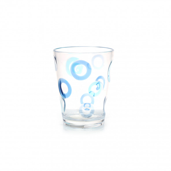 71087TX-0002-K KALEMLİK MAVİ HALKA DESENLİ OFİS GERECİ 8X8X10CM 350ML - 4