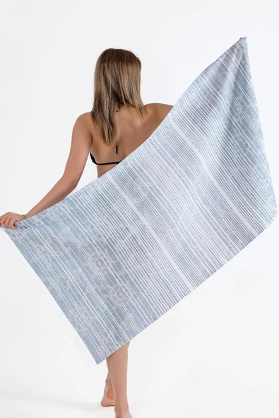 Marine 75x150 cm Plaj Havlusu Peştemal Havlu - 9