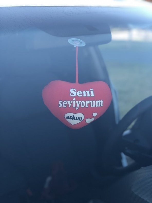 SENİ SEVİYORUM AŞKIM YAZILI KIRMIZI KALP STRES PELUŞU - 2