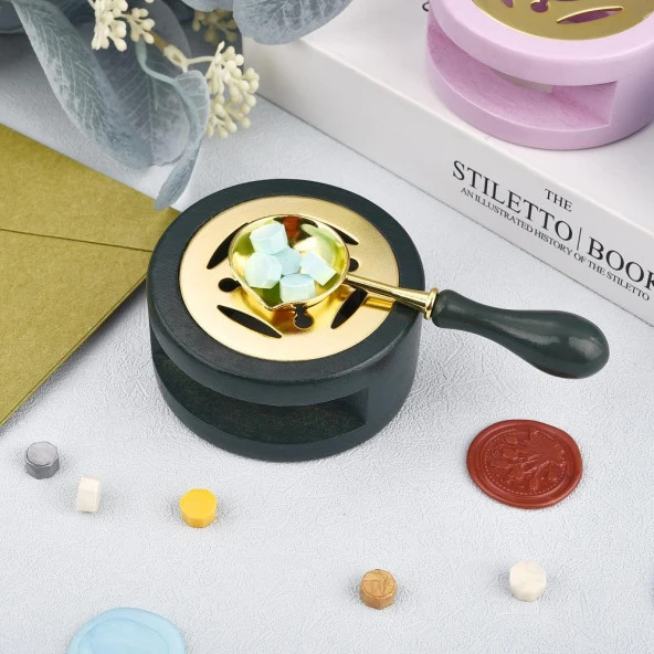 Davetiye Mum Mühürü Uygulama Seti Çim Yeşili Renk 908 Barış Güvercini - Resim 11