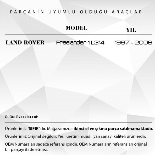 Land Rover Freelander 1 için Sunroof Ray Onarım Dişlisi - 2