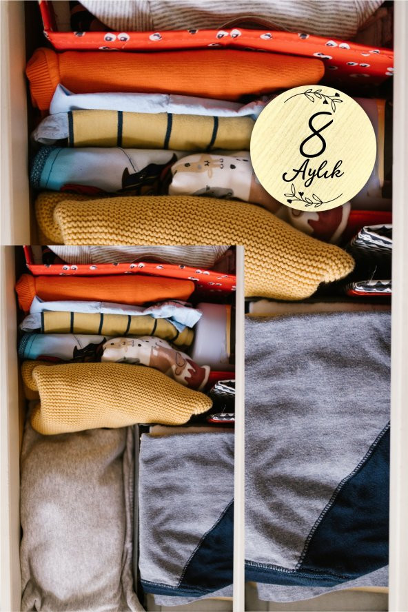 karbonsoft Yeni Doğan Bebekler İçin Ahşap Yuvarlak Fotoğraf Dekoru Ahşap Bebek Anı Kartı - 4