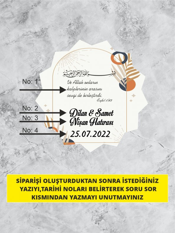 karbonsoft Kişiye Özel Ahşap Mdf Magnet Söz,nişan,kına,düğün,sünnet,bebek Doğum Magnetleri