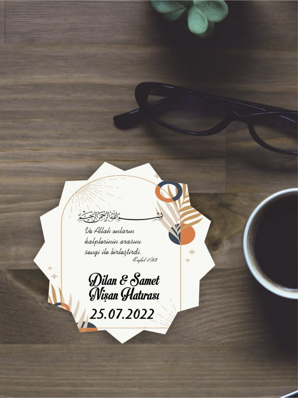 karbonsoft Kişiye Özel Ahşap Mdf Magnet Söz,nişan,kına,düğün,sünnet,bebek Doğum Magnetleri - 3